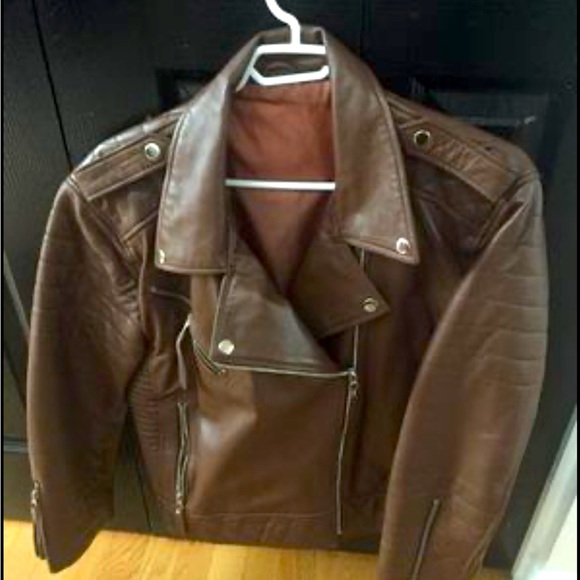 Genuine Leather Moto Jacket - Picture 1 of 5